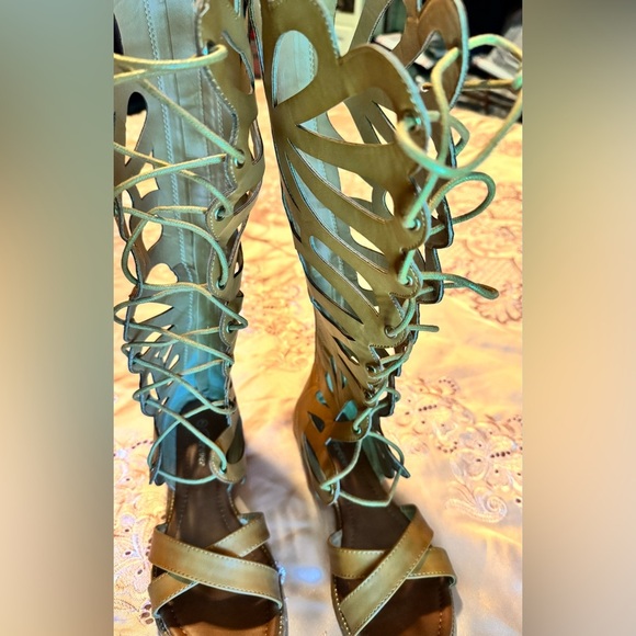 Forever Tan Gladiator Sandals with Intricate Straps - Picture 2 of 10